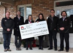 Huronia Alarm & Fire Security Inc. makes $12,500 donation to Home Horizon - Barbara Weider House