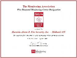 Huronia Alarm & Fire Security, Inc. renews TMA Five Diamond Monitoring Center Designation, 2024