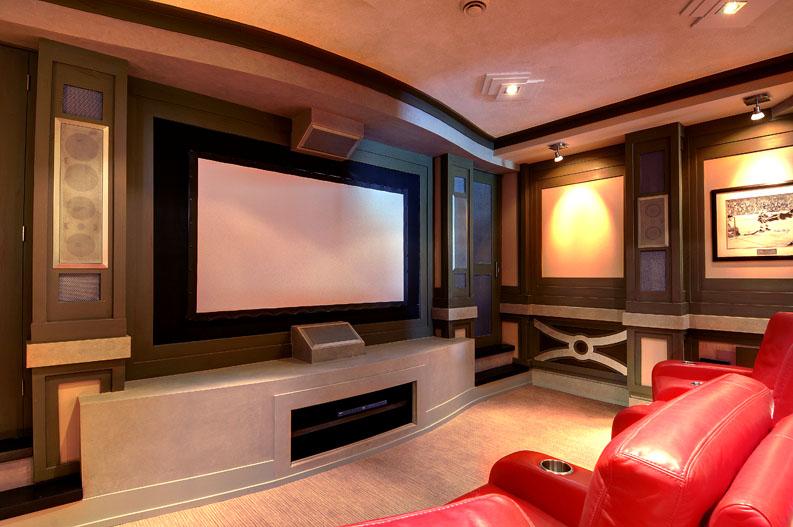 Home theatre room theatre screen.